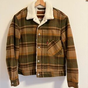 Levi’s Plaid Sherpa Trucker Jacket